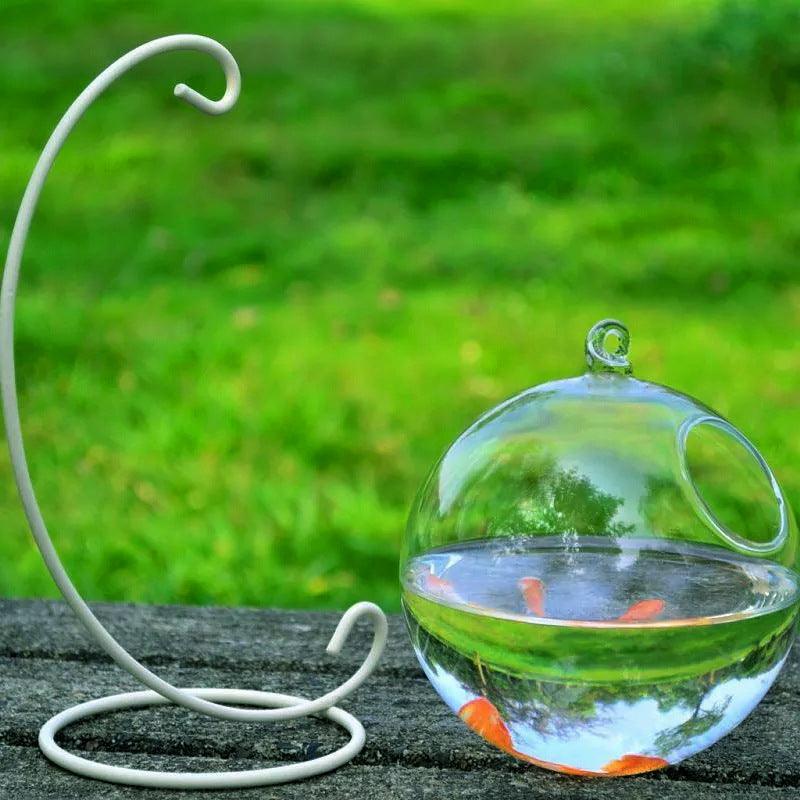 Mini Glass Ball Fish Tank With Hanging Bracket