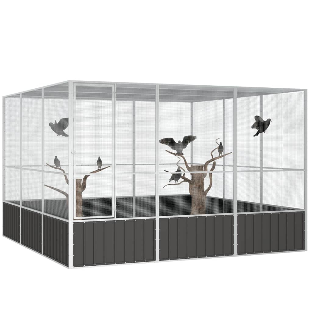 NNEVL Bird Cage Anthracite 302.5x324.5x211.5 cm Galvanised Steel