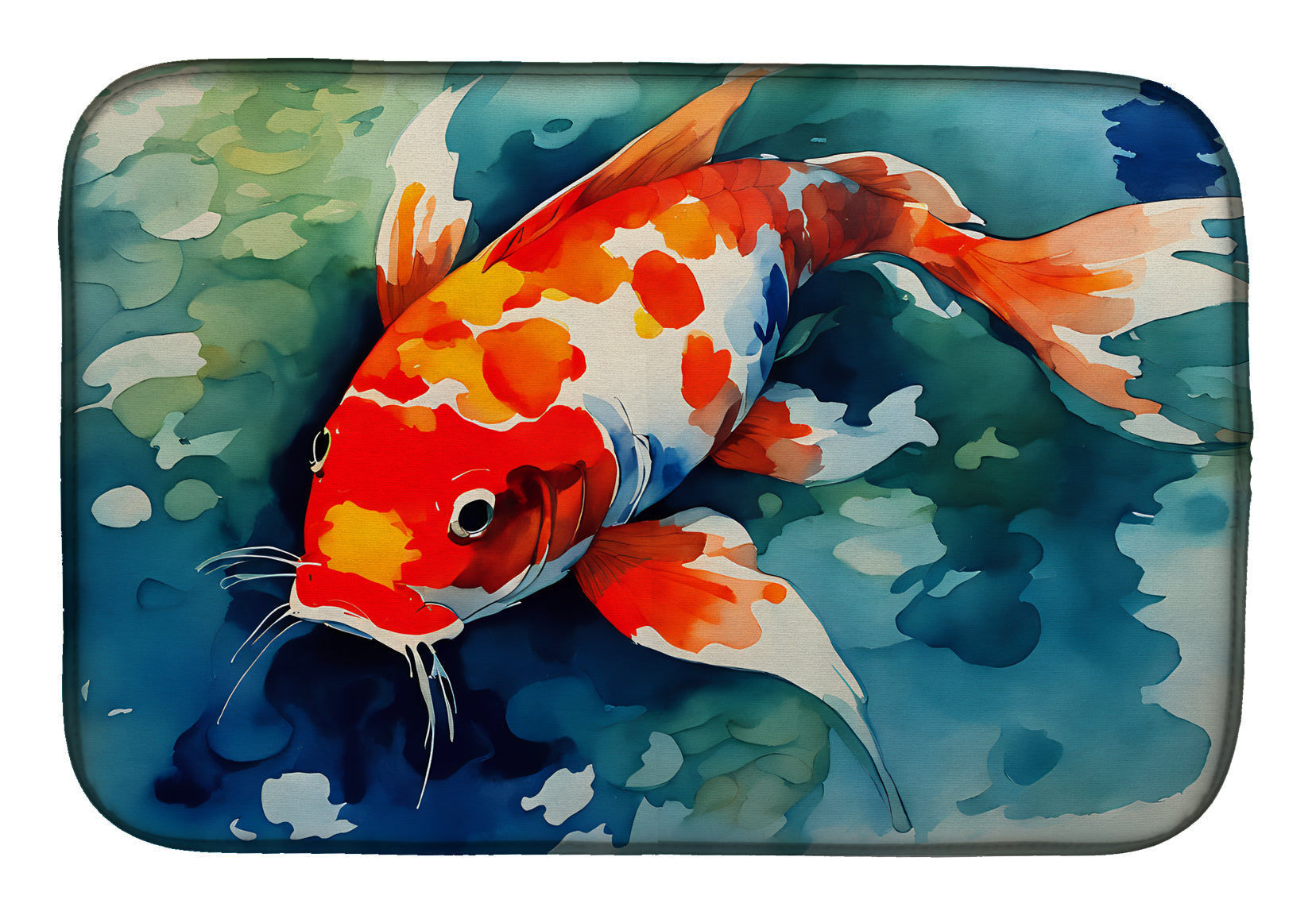 Koi Fish Dish Drying Mat